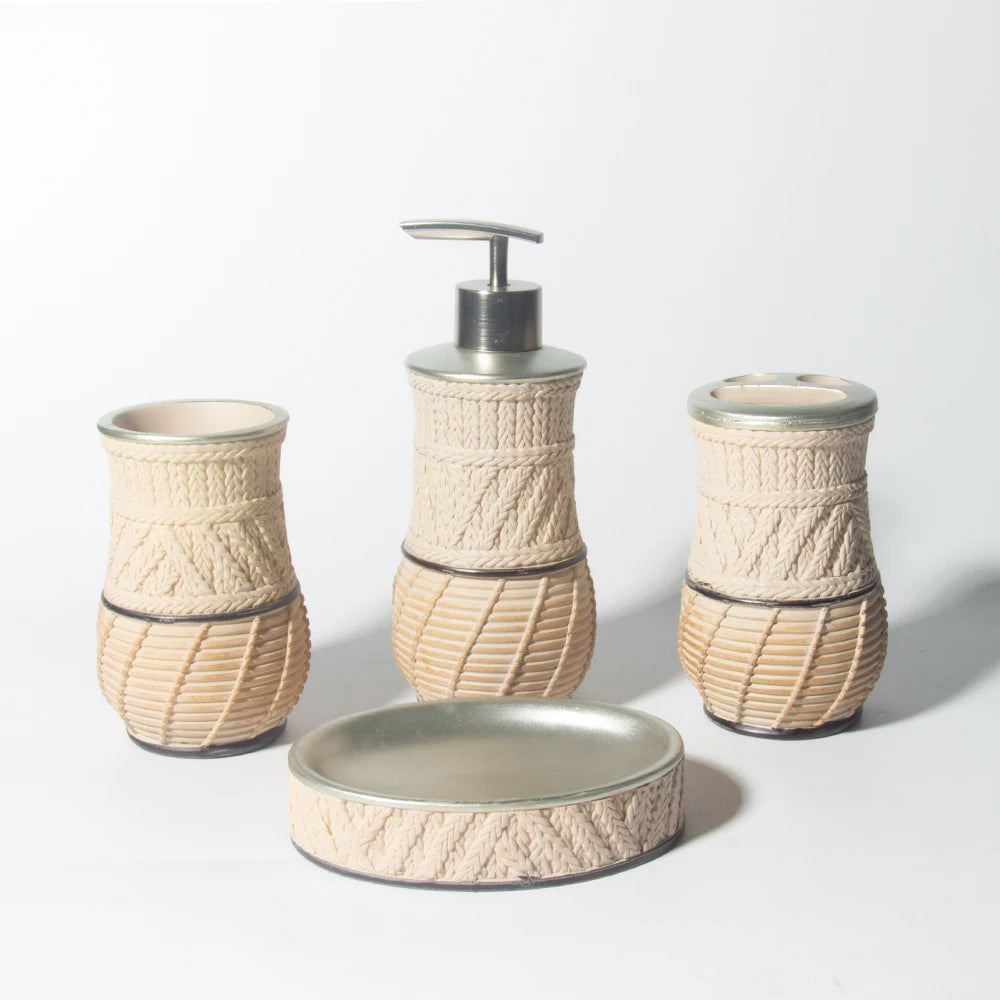 Cozy Cable Knit Bathroom Set