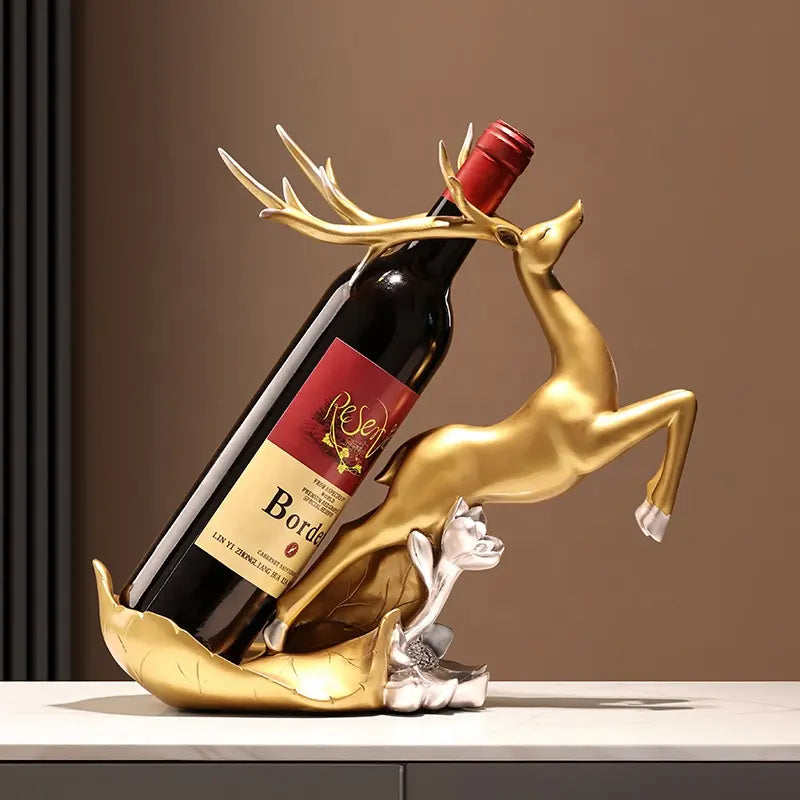 Leaping Deer Wine Rack Decor