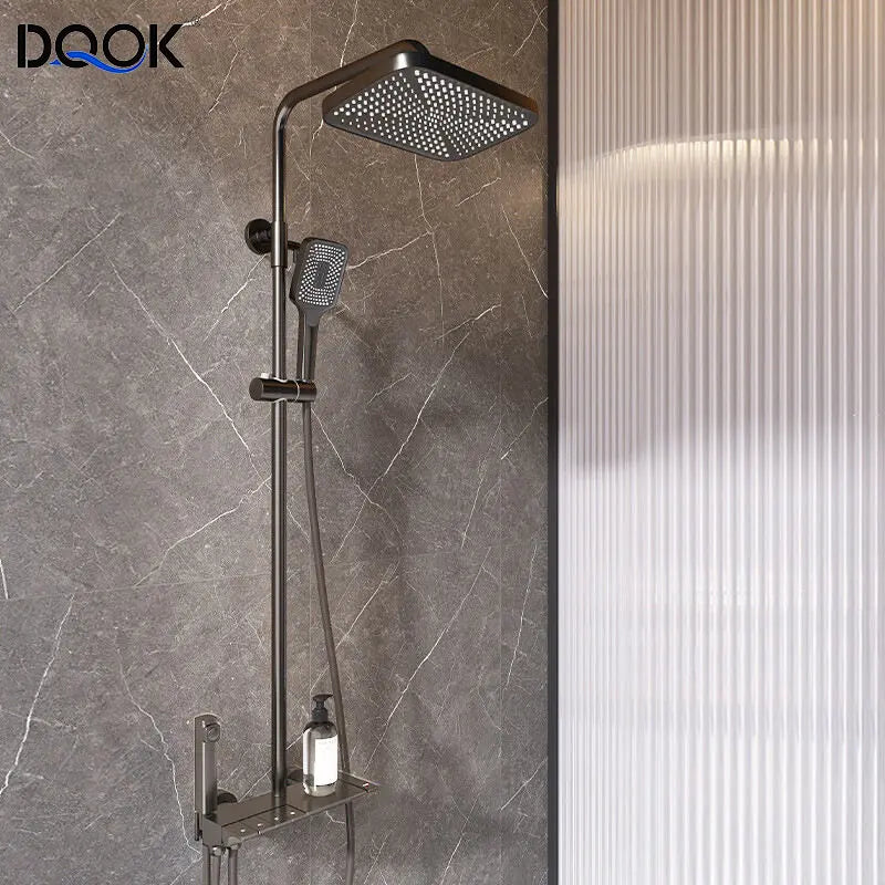 Modern Brushed Nickel Shower System