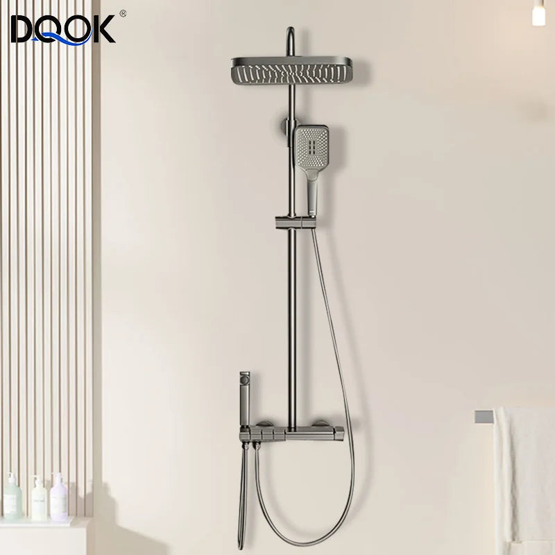 Modern Brushed Nickel Shower System