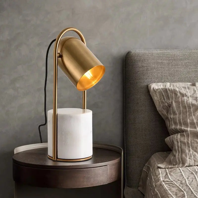 Nordic Marble and Brass Table Lamp